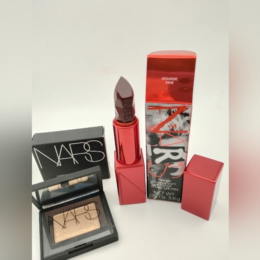 NARS Bundle Siouxsie Lipstick - Deep Burgundy & Golden Shimmer Blush BNIB